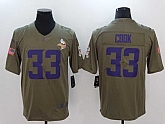 Nike Vikings 33 Dalvin Cook 2017 Olive Salute To Service Limited Jersey,baseball caps,new era cap wholesale,wholesale hats